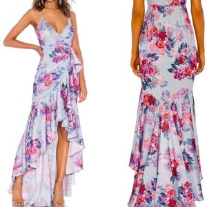 Michael Costello Wrap Maxi Dress NWT